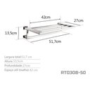 Ver imagem 3 de Toalheiro Rack 50 Cm Inox - Kromus Rt0308-50