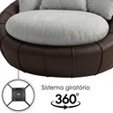 Ver imagem 6 de Poltrona Decorativa Safira Base Giratoria Linho e Courino Tcs 701 Tcs 721 Moll