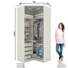 Guarda Roupas Closet de Canto 2 Portas Predileto Henn - 4