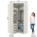 Ver imagem 4 de Guarda Roupas Closet de Canto 2 Portas Predileto Henn
