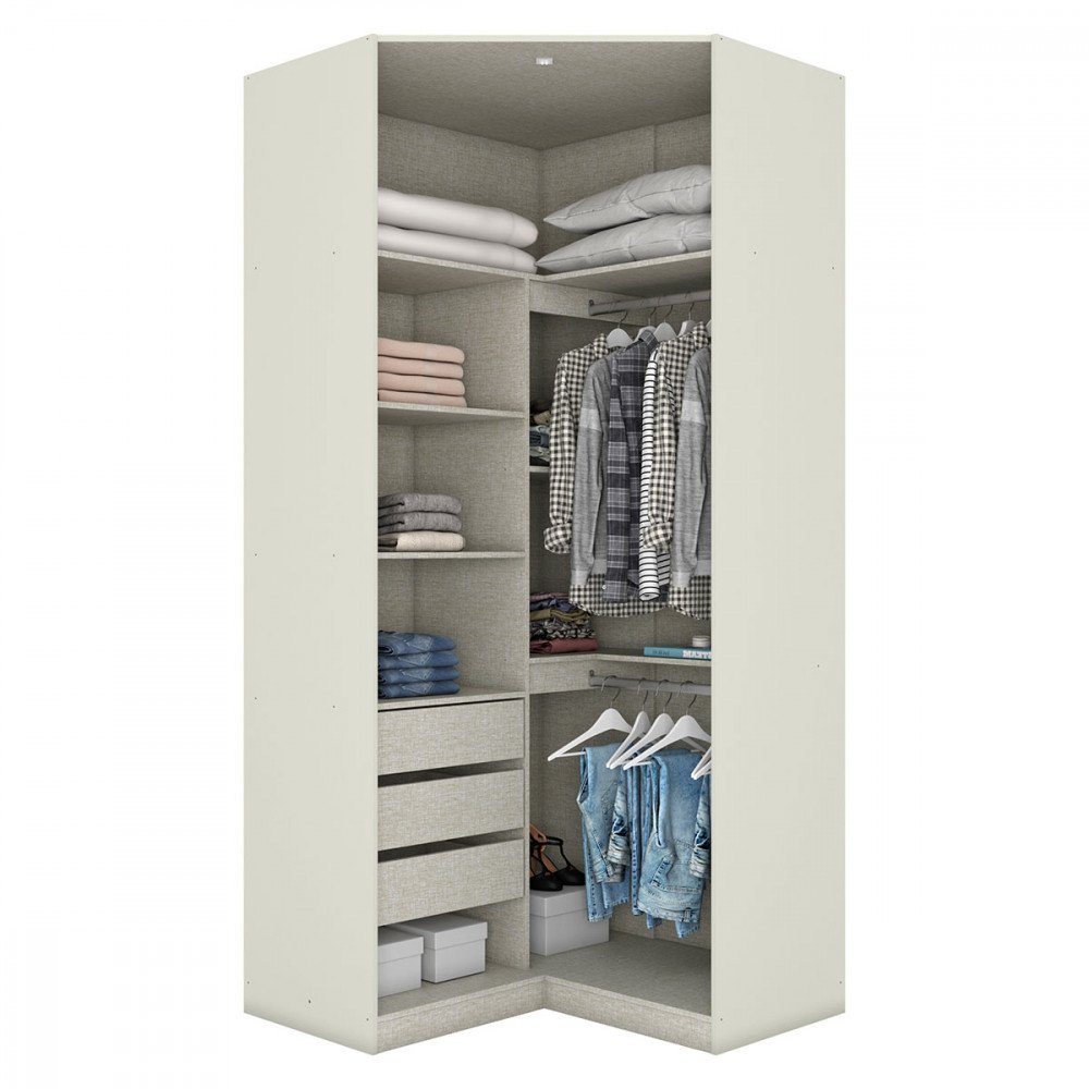 Guarda Roupas Closet de Canto 2 Portas Predileto Henn - 2