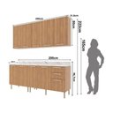 Ver imagem 3 de Cozinha Compacta 4 Peças com Armário e Balcão com Tampo Multimóveis CR20448