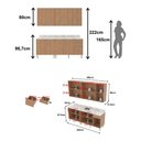 Ver imagem 7 de Cozinha Compacta 4 Peças com Armário e Balcão com Tampo Multimóveis CR20448