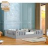 Cama Casal Infantil Montessoriana Helo com Colchão D28 Cinza - 1