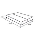 Ver imagem 2 de Base Box Blindado King Bipartido Homequeen Suede Cinza 40x193x203