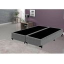 Ver imagem 3 de Base Box Blindado King Bipartido Homequeen Suede Cinza 40x193x203