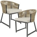 Ver imagem 1 de Kit 02 Cadeiras Decorativas para Área Gourmet Cozinha Corda Náutica Bethari D04 Bege - Lyam Decor