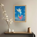 Ver imagem 1 de Quadro Decorativo Releitura São Jorge Infantil 33x24cm:moldura Preta