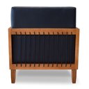Ver imagem 5 de Kit 2 Poltronas Decorativa Marilia Corano Preto Base em Madeira Castanho - Pallazio