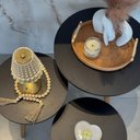 Ver imagem 2 de Jogo de Mesas Trio Redondas com Pés Palito Retrô Charme e Versatilidade para Sua Decoração