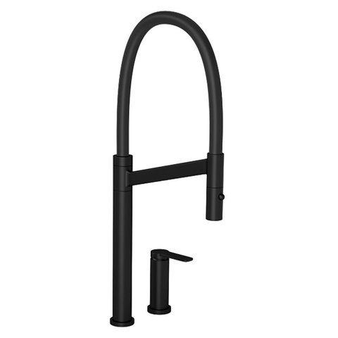 Misturador Monocomando de Mesa Cozinha Bica Movel com Arejador Colore 1/2" Preto Black Matte - 2289.