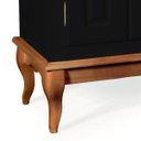 Ver imagem 4 de Gabinete para Banheiro 2 Portas com Espelheira Dália 3058 - Preto/imbuia Glazer