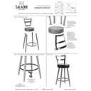 Ver imagem 7 de Kit 2 Banquetas Alta Moscou Banco 98cm para Balcão Bar Cozinha Gourmet- Salaone:preta