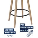 Ver imagem 5 de Kit 2 Banquetas Alta Moscou Banco 98cm para Balcão Bar Cozinha Gourmet- Salaone:preta