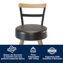 Ver imagem 4 de Kit 2 Banquetas Alta Moscou Banco 98cm para Balcão Bar Cozinha Gourmet- Salaone:preta