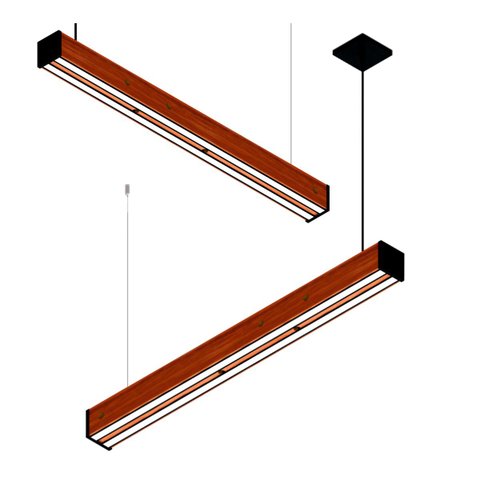 Luminaria Pendente Led Granada 36w Bivolt 4000lm Madeira Maciça