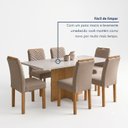 Ver mais imagens de Conjunto Sala de Jantar 6 Lugares Retangular 160x80cm MDF Carol Cinamomo Off White