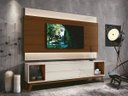 Ver imagem 3 de Rack com Painel Delux 180cm com Led Off White com Natural - Móveisaqui