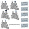 Kit 5 Base+ 5 Rele Acoplador Fino 38.51-24v Sibratec - 2