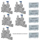 Ver imagem 2 de Kit 5 Base+ 5 Rele Acoplador Fino 38.51-24v Sibratec