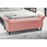 Recamier Baú Paris 1,55M Tecido Suede Rosê - Cor: Rosa - 1