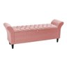 Recamier Baú Paris 1,55M Tecido Suede Rosê - Cor: Rosa - 3