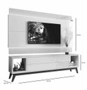 Ver imagem 7 de Rack com Painel Delux 220cm com Led Off White com Natural - Móveisaqui
