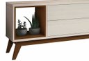 Ver imagem 6 de Rack com Painel Delux 220cm com Led Off White com Natural - Móveisaqui