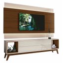 Ver imagem 1 de Rack com Painel Delux 220cm com Led Off White com Natural - Móveisaqui