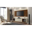 Ver imagem 2 de Rack com Painel Horizon 220cm com Led Off White com Natural - Móveisaqui