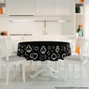 Ver imagem 2 de Toalha de Mesa Redonda 4 Lugares Naipes Preto