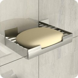 Porta Sabonete Para Banheiro Saboneteira Inox Adesivo ELG - 1