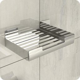 Porta Sabonete Para Banheiro Saboneteira Inox Adesivo ELG - 2