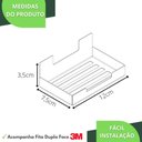 Ver imagem 4 de Porta Sabonete Para Banheiro Saboneteira Inox Adesivo ELG