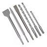 Kit Sds Plus 6 Peças para Martelete Brocas Talhadeiras e Ponteiro - 1