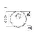 Ver imagem 2 de Cuba de Embutir para Cozinha Tramontina Redonda 30 Bl Válvula de 3.1/2