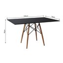 Ver imagem 4 de Conjunto de Mesa Eiffel Retangular Tampo de Madeira 120x75cm Preto com 4 Cadeiras Katrina Off White