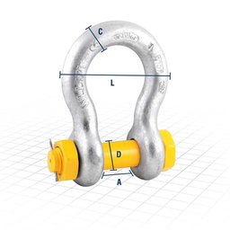 Manilha Curva 1.1/2"c/porca e Cupilha Vd - 2