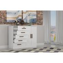Ver imagem 5 de Cômoda de Quarto Space C/ 2 Portas e 5 Gavetas Cumaru/fendi - Novo Horizonte
