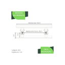 Ver mais imagens de Puxador para Porta de Correr Vidro Madeira Inox 30cm Ms Fs
