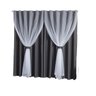 Cortina Blackout Tecido com Voial Sala Quarto Solaris 3.00m X 2.50m:chumbo - 5