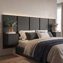 Ver imagem 1 de Cabeceira Cama Queen 220cm e Mesas Laterais Ohana Grafite A05 - Mpozenato