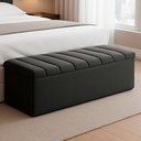 Ver imagem 2 de Recamier Calcadeira Bau 160 Cm Dalia Linho Chumbo Artte