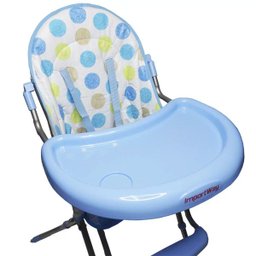 Cadeirão de Alimentação Bebê Cadeira Refeição Portátil Infantil Azul com Cinto Importway BW- - 7