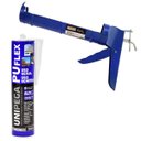 Ver imagem 1 de Kit Aplicador de Silicone + Veda Calha Selante Pu Flex Uso Geral Cinza 280ml - Unipega