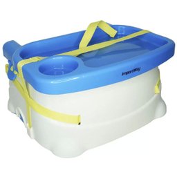 Cadeirinha Cadeira Alimentação Refeição Bebê Portátil Infantil Booster Importway BW-055 Azul - 2