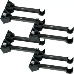 Kit 4 Suporte Bicicleta de Parede Bike Horizontal Articulado Retrátil Dobrável Atrio BI100 Preto - 1