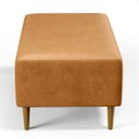 Ver imagem 3 de Puff Sala Damon Multiuso Corino Caramelo Pés Palito Castanho