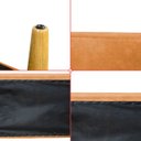 Ver imagem 7 de Puff Sala Damon Multiuso Corino Caramelo Pés Palito Castanho