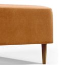 Ver imagem 4 de Puff Sala Damon Multiuso Corino Caramelo Pés Palito Castanho